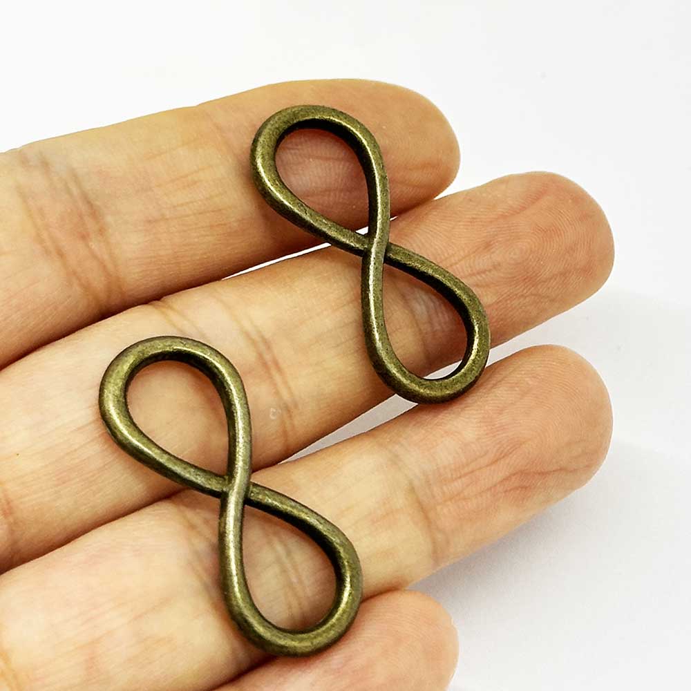 Fiasrel 10pcs DIY Vintage Alloy Jewelry Accessories - 8-Shape Connectors