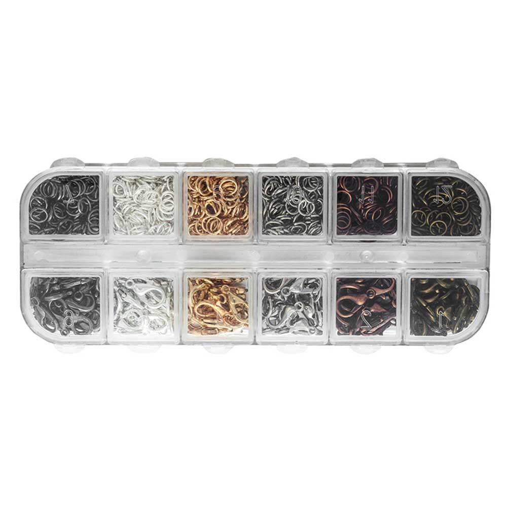 Fiasrel Jewelry findings Set Jewelry Making Tools Copper Wire Open Jump Rings Earring Hook Jewelry Making Supplies Kit