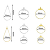 Fiasrel 20pcs 20-40mm Big Round Teardrop Hoops Earrings Dangle Clasp Ear Wires Hooks DIY Circle Earring Findings Jewelry Making Accessories