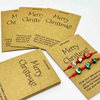 Fiasrel 20/50/100pcs Kraft Paper Card Display Jewelry Christmas Card Supplier