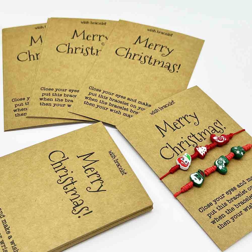 Fiasrel 20/50/100pcs Kraft Paper Card Display Jewelry Christmas Card Supplier