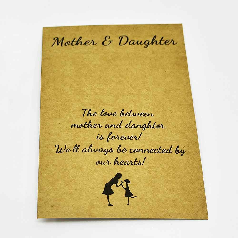 Fiasrel 20/50/100pcs Mother Daughter Bracelet Cards