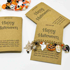 Fiasrel 20/50/100pcs Kraft Paper Card Handmade Happy Halloween Bracelet Jewelry Cards