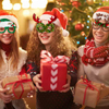 Fiasrel Christmas Glasses Glitter Holiday Party Glasses Frame Christmas Decoration Eyeglasses