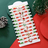 Fiasrel 12pcs Santa Claus Elk Bell Woven Adjustable Festival Christmas Gift Bracelet Kit