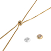 Fiasrel 10pcs 18K Gold Plated Brass Jewelry Findings Adjustable Locating Slider Beads Positioning Stopper Spacer Beads with Rubber inside for Jewelry Making