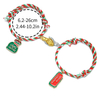 Fiasrel 1pair Christmas Couple Cord Bracelet Gifts Beaded Cord Bracelet Sets Woven Charm Kids Christmas Rope Gifts Bracelet Kit 
