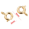 Fiasrel 6mm 20pcs Jewelry Findings DIY Gold Brass Spring Clasp