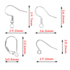 Fiasrel 10/50pairs/lot 316 Stainless Steel Fish Hook Earring Spring Pressed Flat Earring Hooks for Jewellery Making
