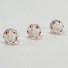 Fiasrel 5pcs Christmas Glass Beads Snowman Snowflakes Christmas Santa Hat Christmas Stocking Christmas Candy Ginger Man Round Beads