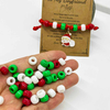 Fiasrel Christmas-Themed Red White Green Acrylic Beads for DIY Jewelry Making Handmade Necklaces Bracelets Craft Supplies