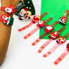 Fiasrel 10pcs LED Fashing Christmas Plastic Party Slap Bracelet Christmas Party Gift Slap Wristband for Game Rewards Christmas Decoration Gift Christmas Snowman Santa Claus Elements