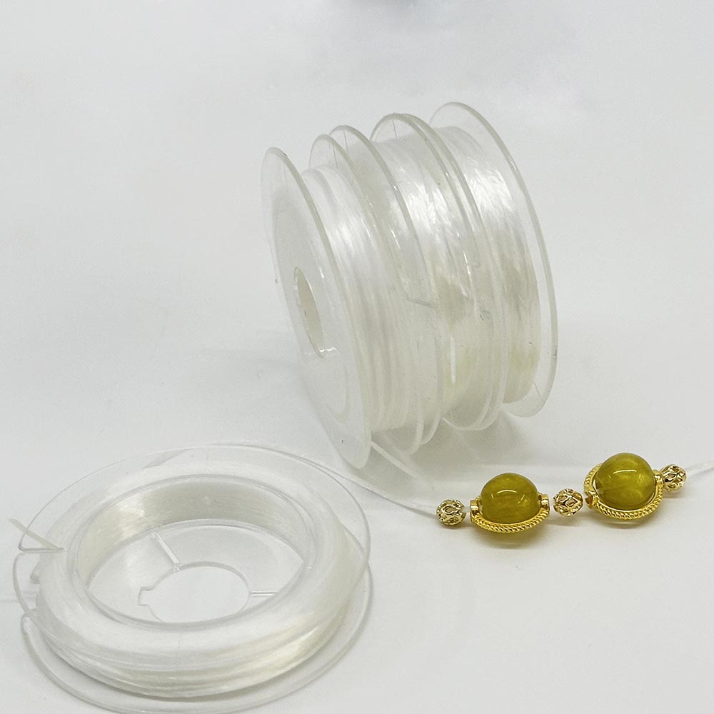 Fiasrel 10 Rolls Strong Stretchy Beading Elastic Thread 0.8mm Thick Flat Crystal Jewelry String for Beaded Bracelet Jewelry Making DIY Jewelry Accessories