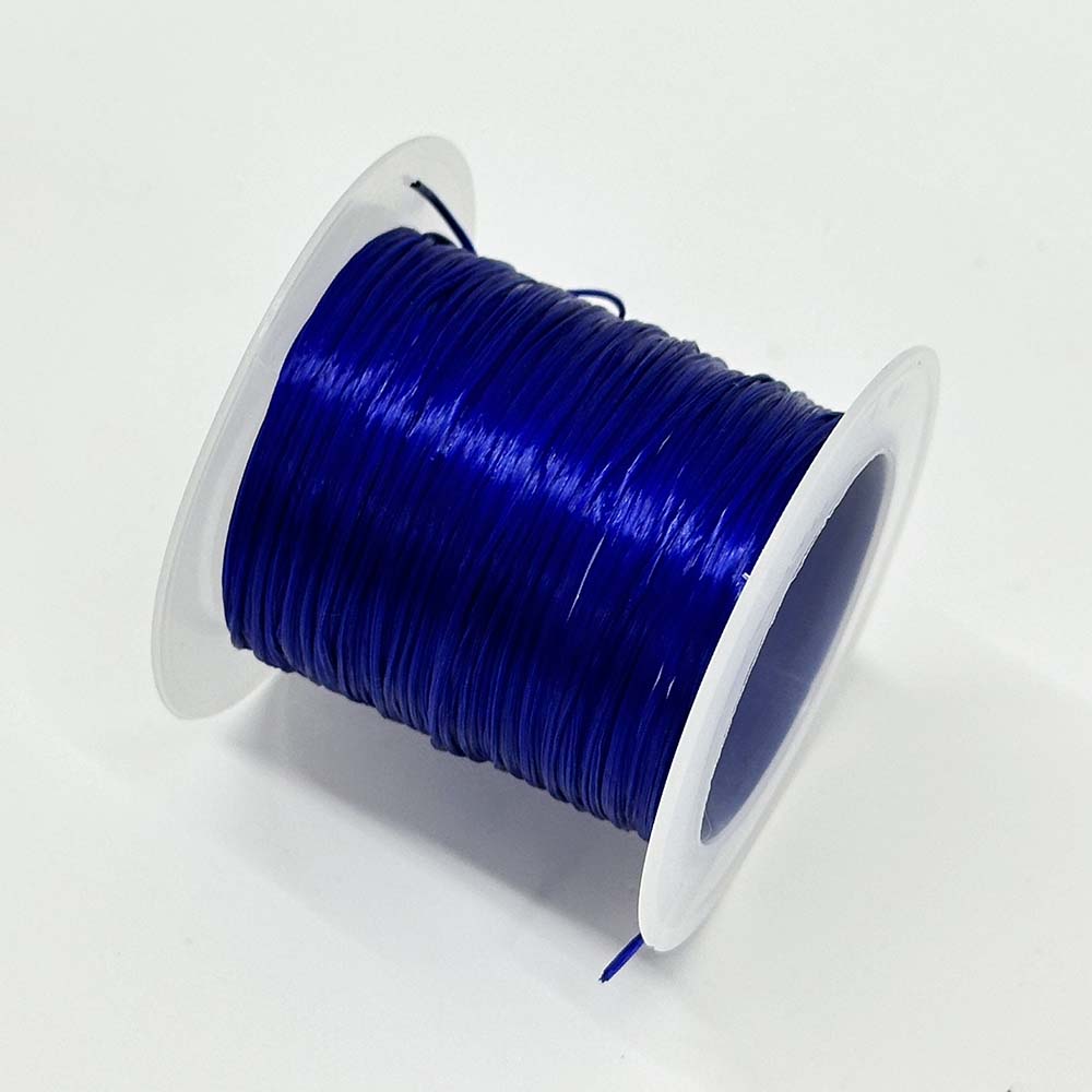 Fiasrel 1pcs 0.8mm 10Yards Elastic Bead Cord Flat Elastic Crystal String for Stretch Bracelet Making Beading Bracelet Necklace Jewelry Making Craft Supplies