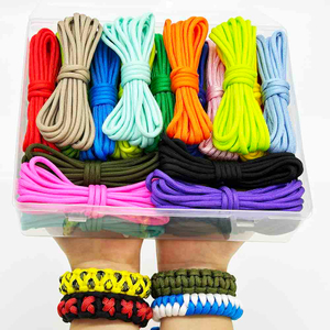 Fiasrel 1 Set 32Colors 7 Strands Core Parachute Cord Outdoor Survival Camo Paracord Outdoor Camping Paracord Rope for Making Jewelry Bracelet Outdoor Activities Crafts Lanyard Dog Collar Supplies