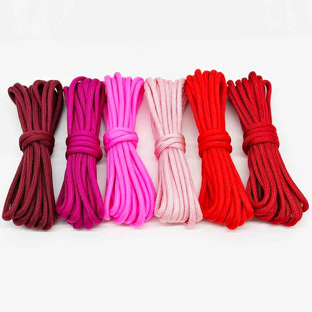 Fiasrel 6pcs Jewelry Bracelet Making Kit: 4mm 7-Core Paracord Rope for Outdoor Activities Crafts Lanyard Dog Collar Supplies
