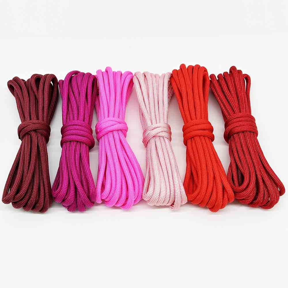 Fiasrel 6pcs Jewelry Bracelet Making Kit: 4mm 7-Core Paracord Rope for Outdoor Activities Crafts Lanyard Dog Collar Supplies