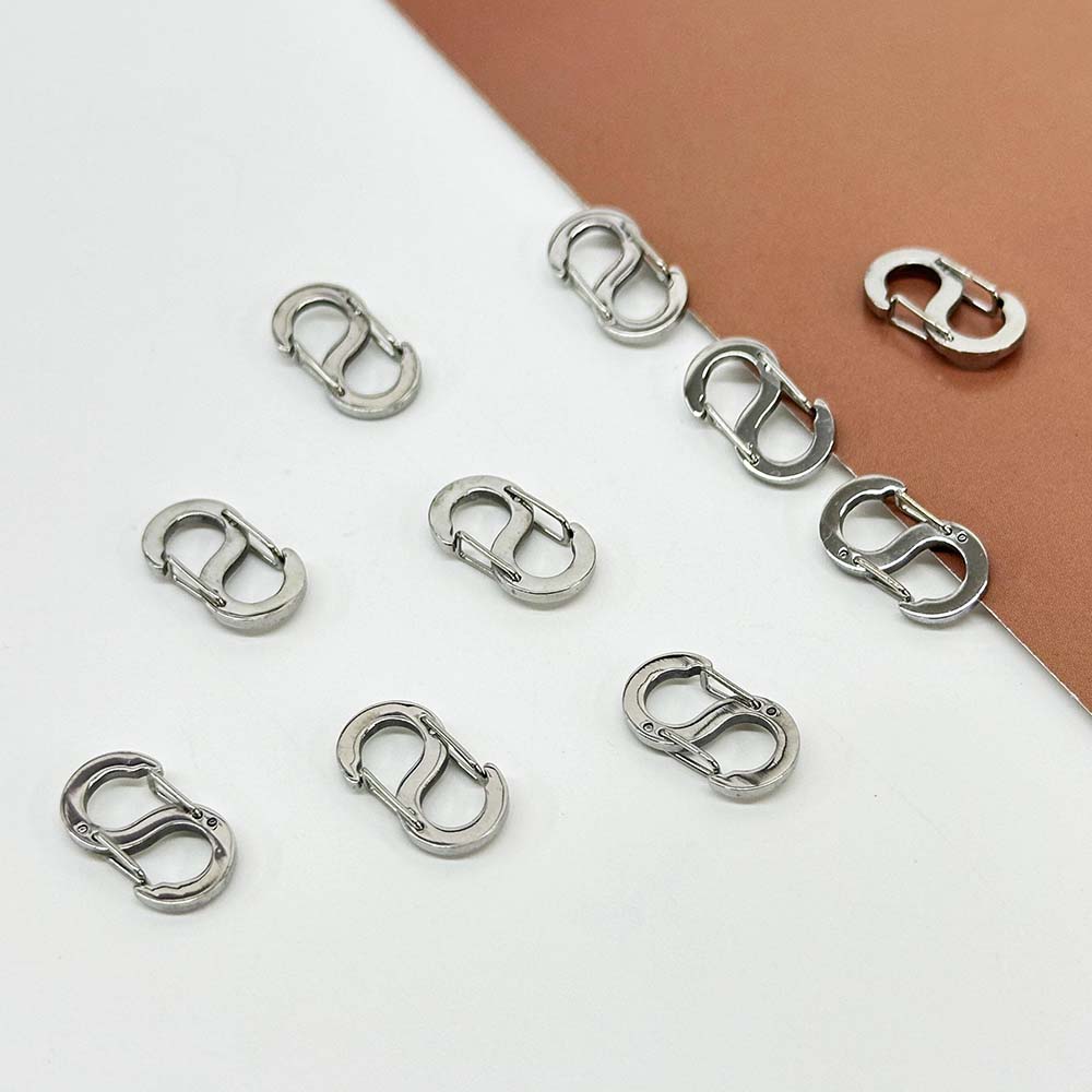 Fiasrel 5pcs Double-Ended Opening Shortener Clasp Necklace Clasp Closures Stainless Steel S Lock Necklace Bracelet Connector Clips for DIY Jewelry Making Accessories Suppliers