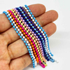 Fiasrel 10/50/100pcs Iron Ball Chain Colorful Bead Chains Connector Clasp Metal Hanging Chains for Jewelry Making Supplies Necklace Earring Bracelet Findings DIY Craft Accessories