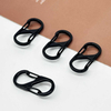 Fiasrel 5pcs Black Alloy S-Shaped Carabiners Multipurpose Carabiner Keyring Clip Buckle Hook Keychains for Biking Hiking Camping Backpack Gifts