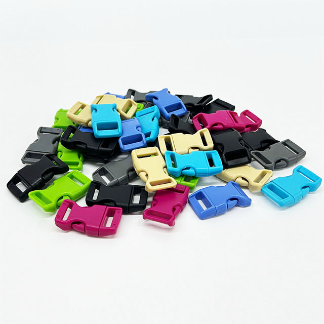 Fiasrel 16mm 10/50pcs 5/8 Inch Curved Plastic Quick Release Buckles for Paracord Bracelets Dog Collars Luggage Straps Pet Collars Backpacks