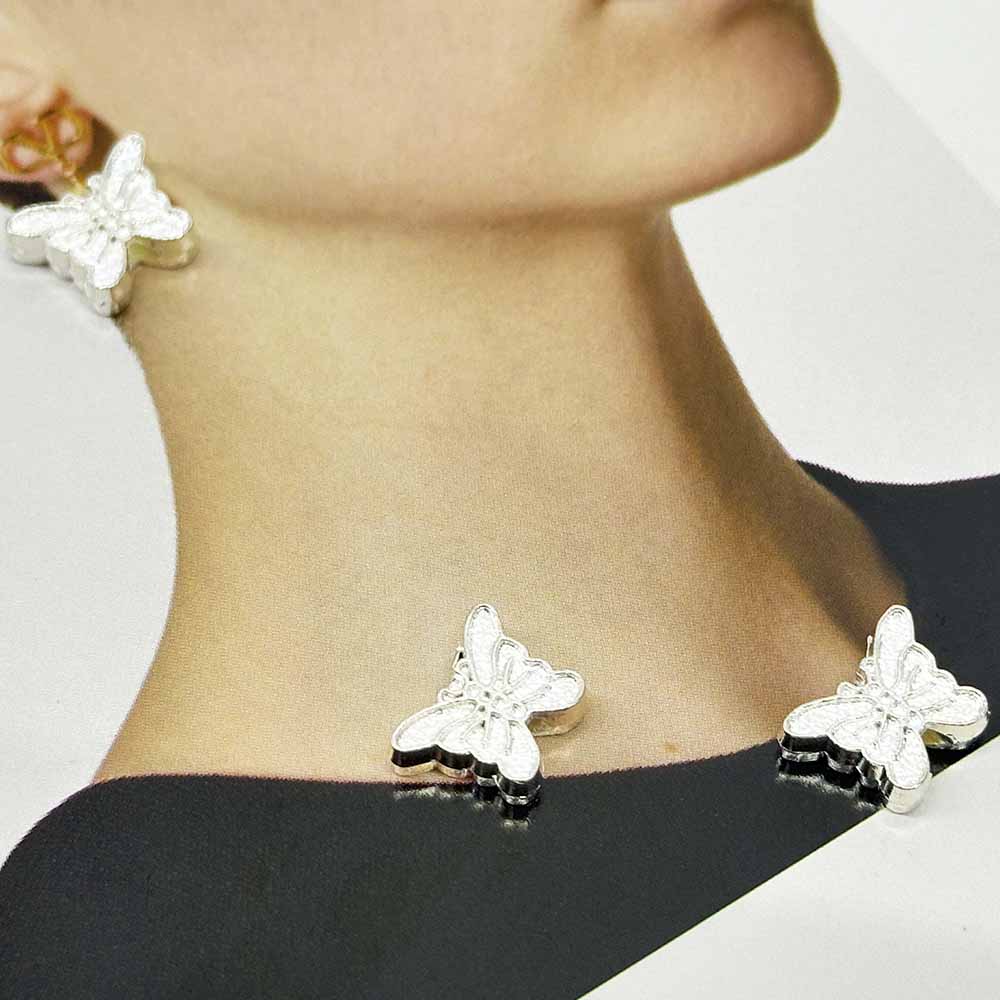 Fiasrel 20pcs/50pcs Butterfly Spacer Beads for DIY Jewelry Making Bracelet Necklace Supplies