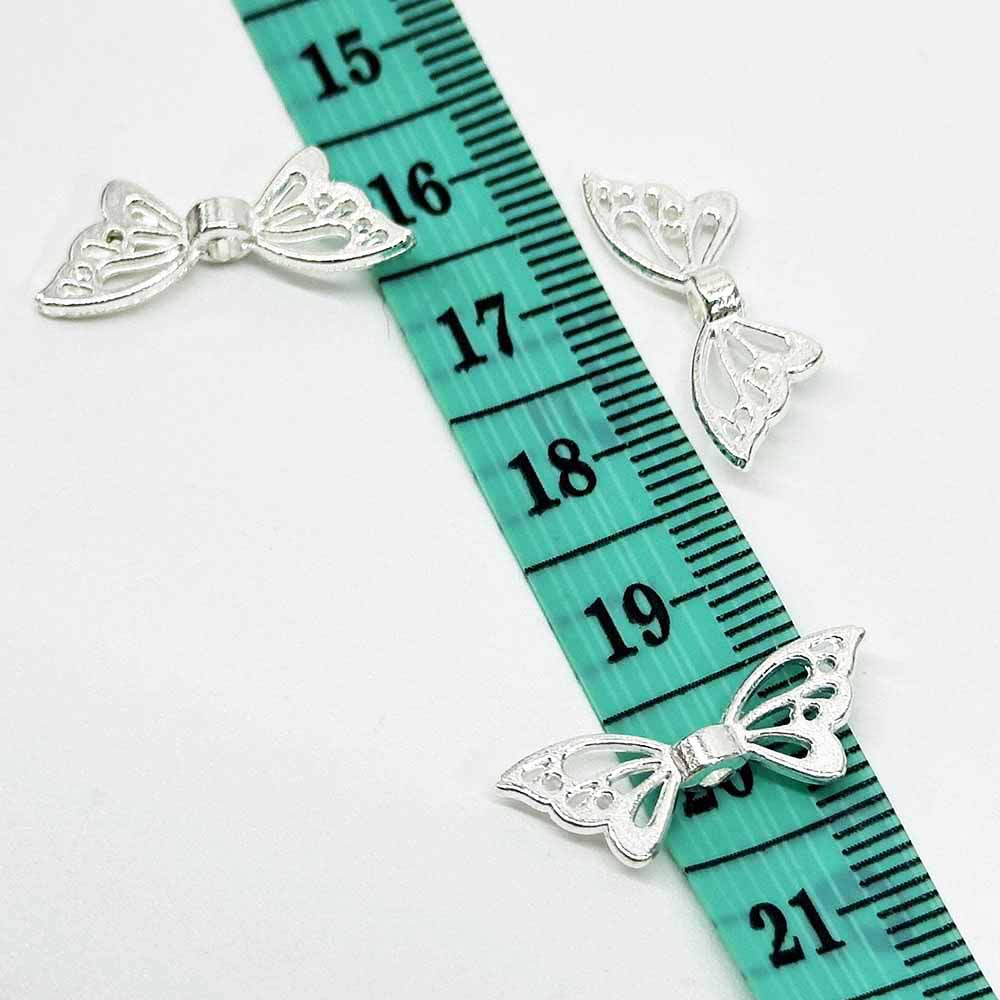 Fiasrel 20/50pcs Spacer Beads Butterfly Animal Wing for DIY Jewelry Necklaces Bracelets Keychains Phone Chains