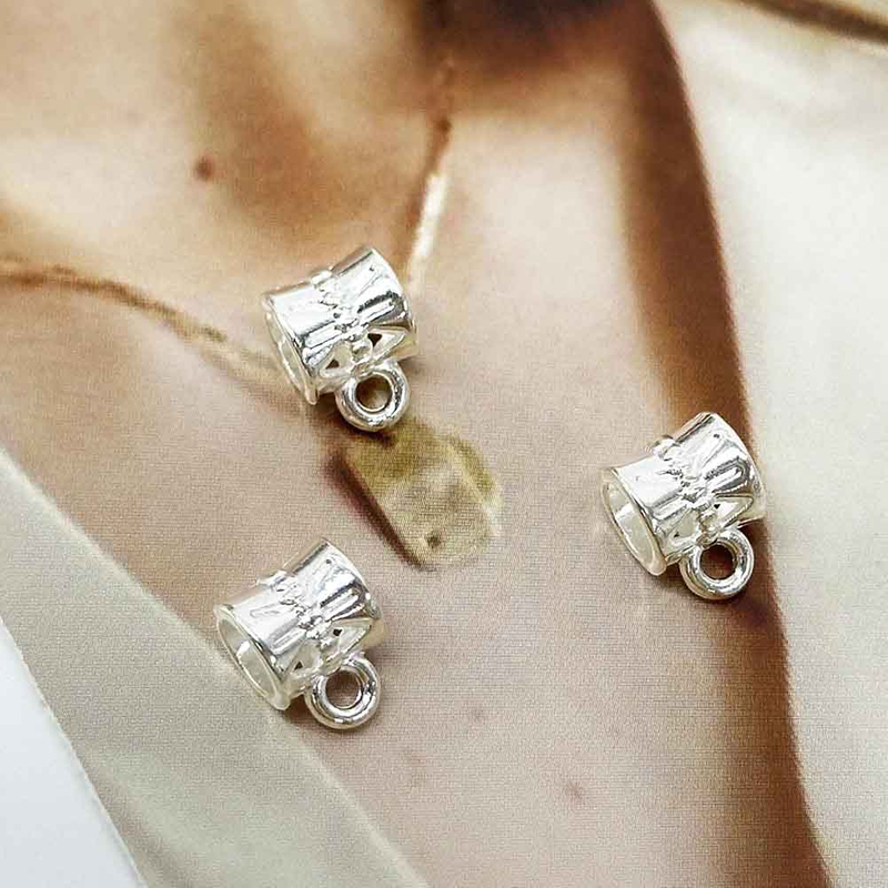 Fiasrel 20/50pcs Antique Alloy Pendant Clasp Bail Beads Loose Spacer Beads Connectors for DIY Necklace Bracelet Jewelry Making Supplies