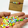 Fiasrel 6-14MM 100pcs Round Spacer Candy Colors Beads Halloween & Christmas Acrylic Jewelry Ball Beads for Making Bracelet Necklace Earring DIY Craft Keychain