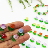 Fiasrel 20/50/100 Pairs Jelly Style Gradient Glass Tulip Flower Beads for DIY Jewelry Making Handcrafted Necklace Earring Accessories