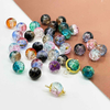 Fiasrel 50/300pcs 8mm Gradient Crackle Beads Ice Glass Beads for DIY Jewelry Making Bracelets Earrings Necklaces Craft Decorations