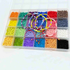 Fiasrel 24 Colors 2mm 3mm 4mm DIY Jewelry Making Set Glass Seed Beads Kit for Jewelry Making DIY Bracelets Necklaces Crafts Supplies