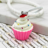 Fiasrel 10pcs 25*32mm Resin Simulation Dessert Jewelry Sweet Cake Cupcake Pendant Charms for DIY Handmade Jewelry Making Keychains Supplies