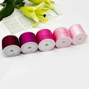 Fiasrel 5pcs 2.5mm Multicolor Cord No.5 Jade Thread Chinese Knotting Silk Macrame Cord Rope for Bracelets, Jewelry Making & Sewing Supplies