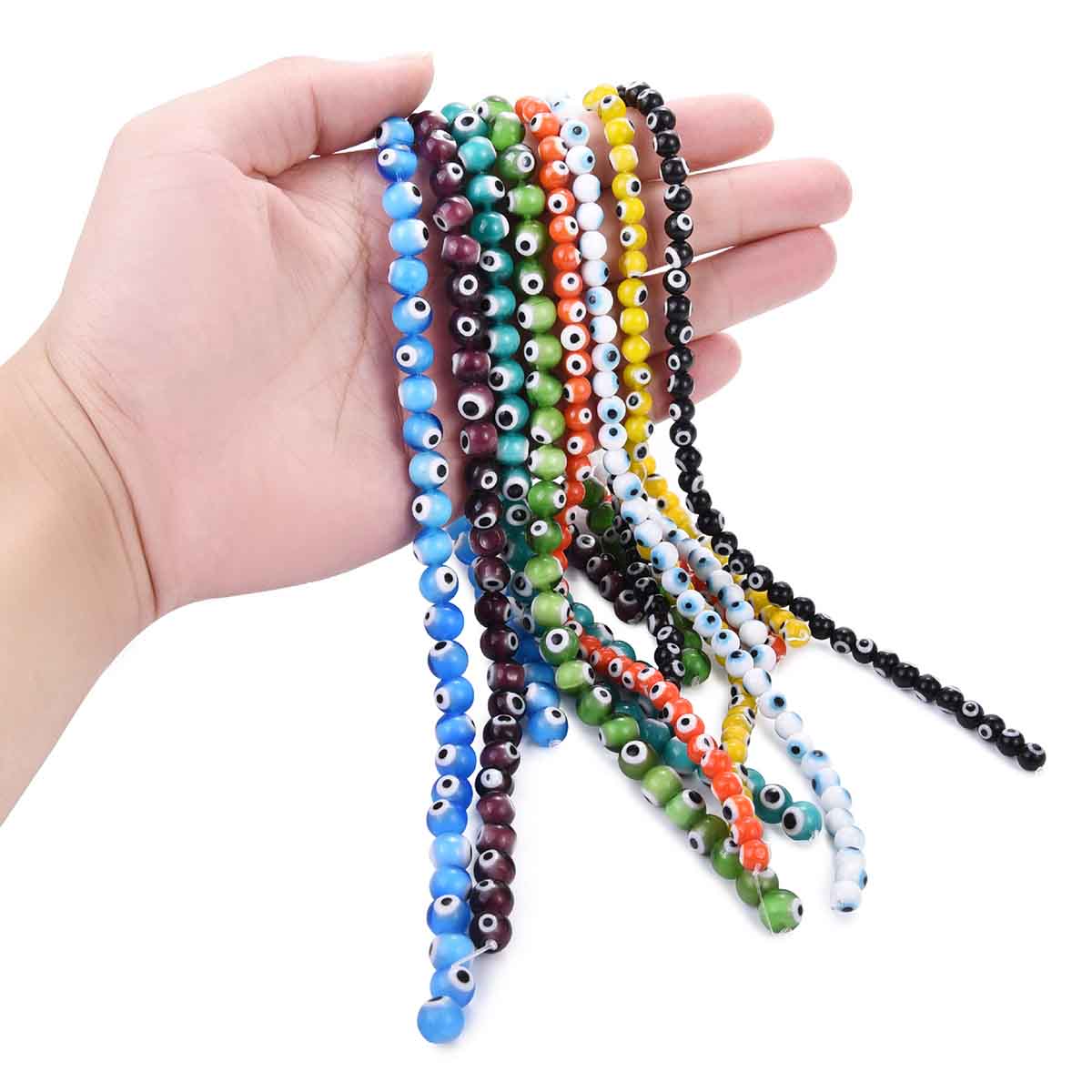 Fiasrel 1bundle New Jewelry 2025 Round Beads Evil Eye Type