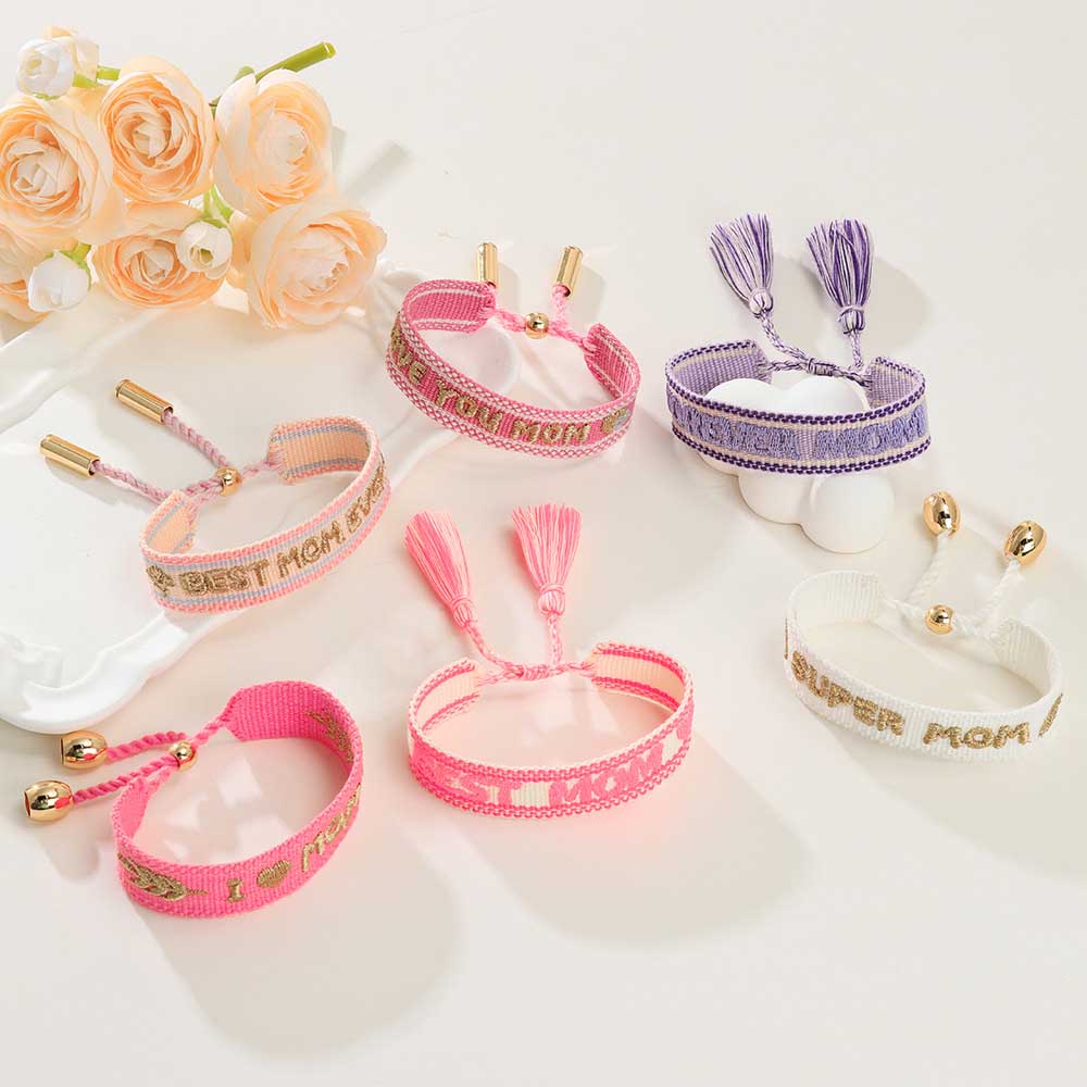 Fiasrel Fashion Bracelet Jewelry Embroidery Tassel Women Bracelet Mothers Day for Gift
