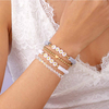 Fiasrel Mother's Day Gift Bohemian Style MAMA Pendant Clay Folded Bracelet Set 