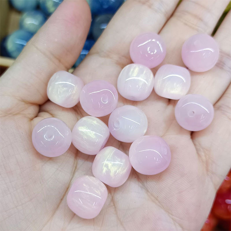 Fiasrel Starry Sky Cat-Eye Beads DIY Craft Beads for Bracelets Necklaces