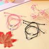 Fiasrel Creative Bracelets Gift for Mother Day Heart Pendant Hand Wove Bracelets