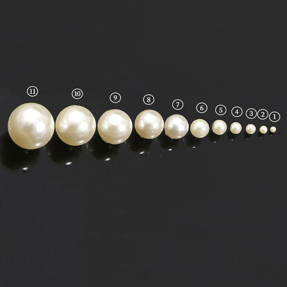 Fiasrel 3 - 10mm No Hole Colored Pearl Bracelet Round Beads for DIY Craft Jewelry Making Supplies