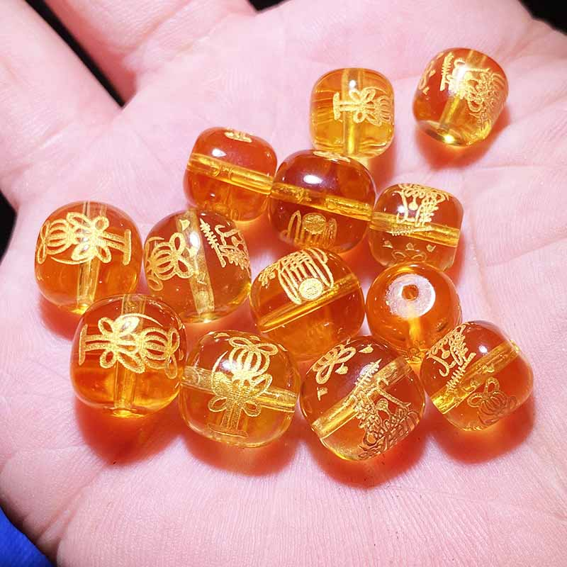 Fiasrel Citrine Wealth Luck Beads** *(or "Citrine Prosperity Beads