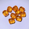 Fiasrel Yellow Jambhala Wealth Beads - Engraved Barrel Beads for DIY Mala Bracelets Loose Buddhist Prosperity Jewelry Components