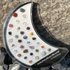 Fiasrel 32-Piece Moon-Shaped Mineral Collection – Natural Crystals, Agates & Gemstones for Geology Education & Christmas Gifting