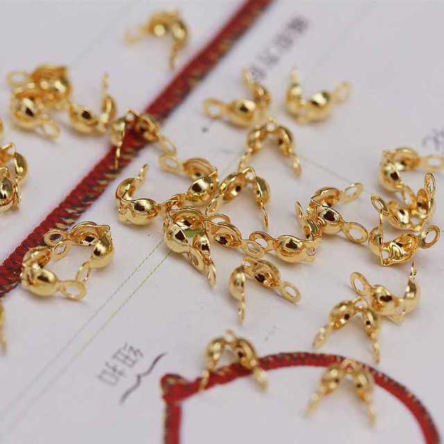 Fiasrel 100pcs 14K Plated Brass Ball Chain Jewelry Connector