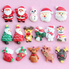 Fiasrel 16pcs/set Christmas Resin Molds Keychains Phone Case Mini Bracelet Refrigerator Sticker Resin Pendant Resin Charms
