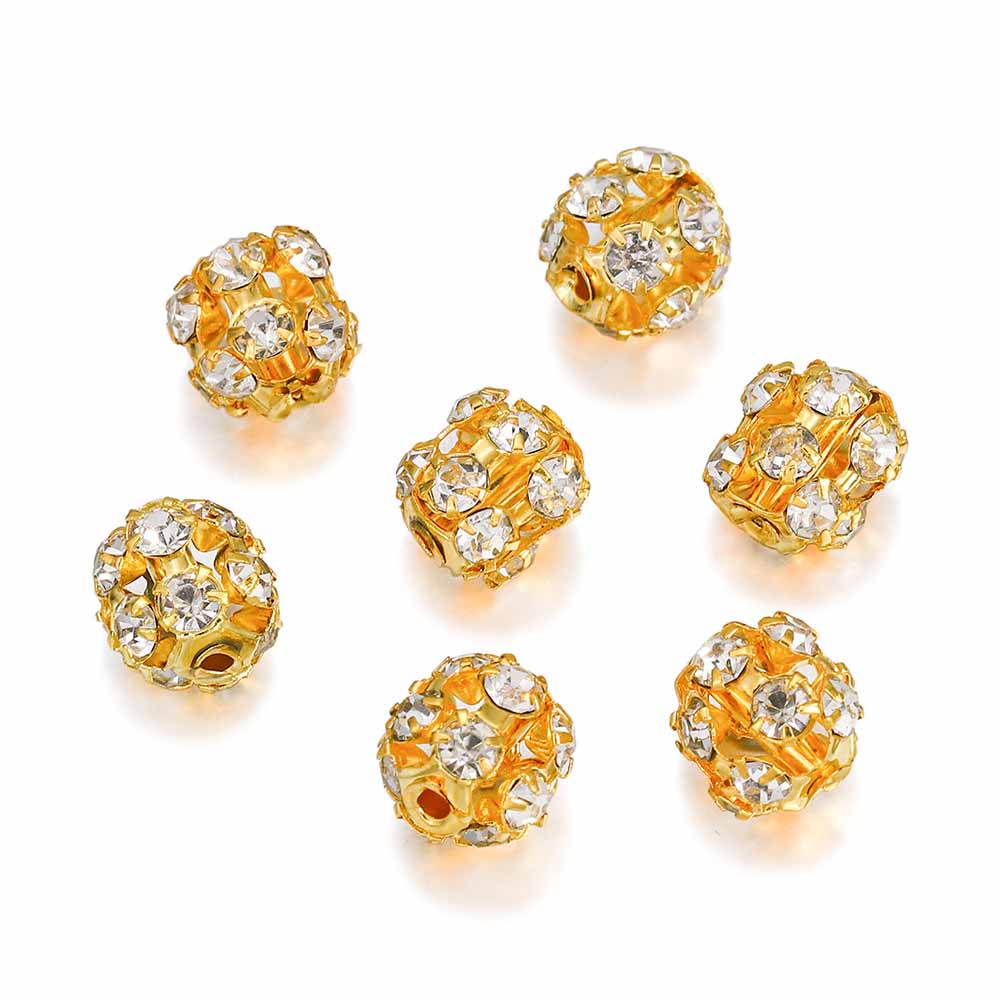 Fiasrel 1bundle 2-Hole Crystal Spacer Beads – DIY Bracelet Making Supplies ，Rhinestone Bead Flowers