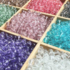 Fiasrel 1bundle 8-10mm Transparent Glass Beads for Handmade DIY Jewelry Making for Bracelets Necklaces Buttons and Decorative Accessories