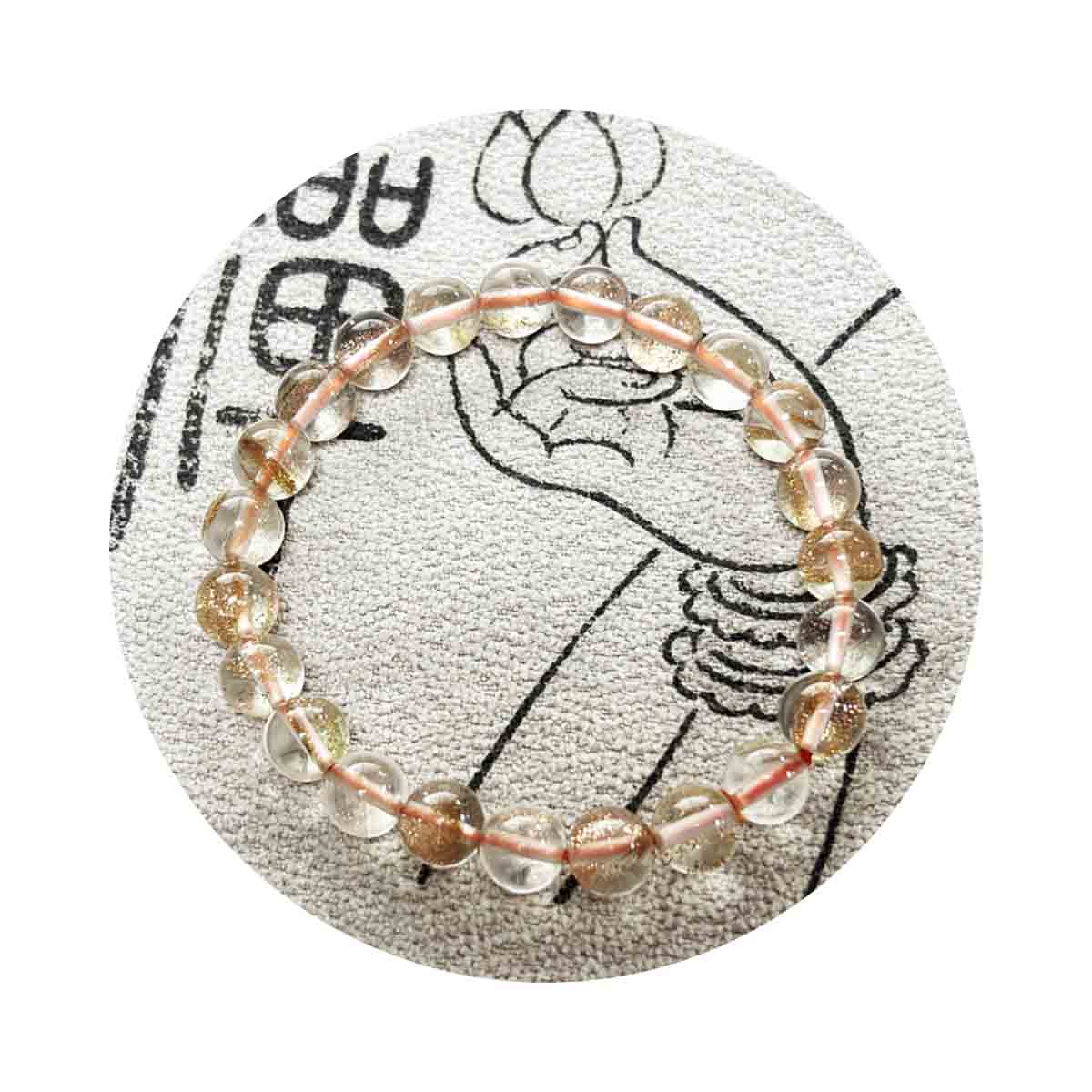 fiasrel 1bundle Japanese-style Glass Beads with Gold Sand DIY Crystal Round Beads for Jewelry Making