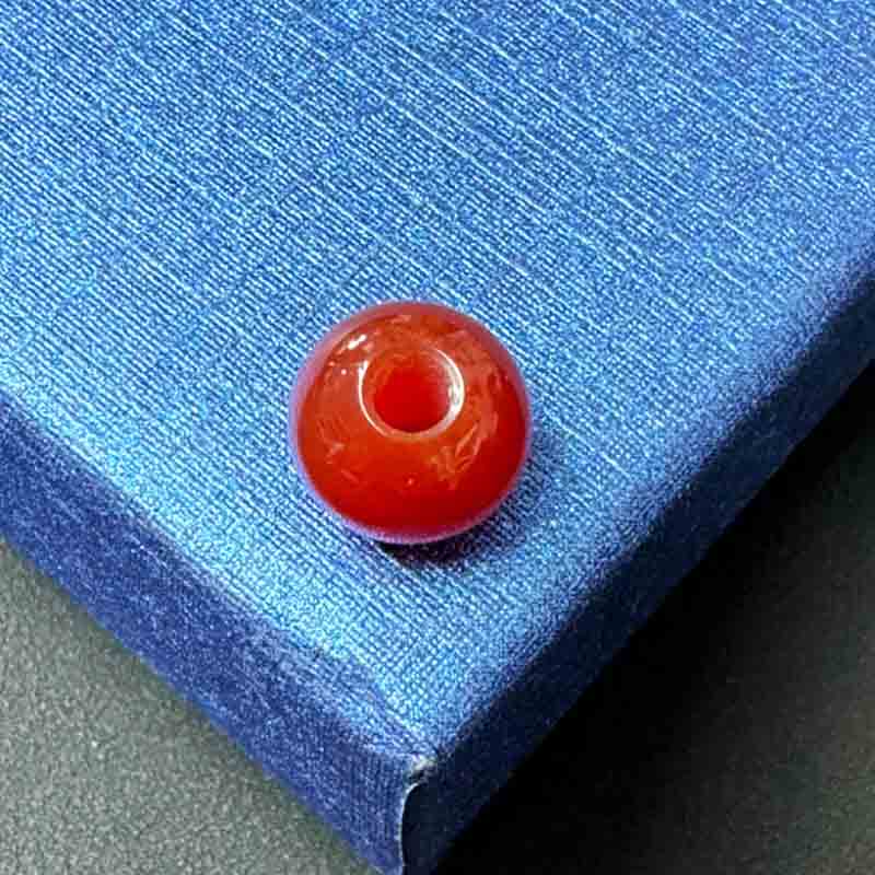 fiasrel 1bundle 6-16mm Large-Hole Red Agate Round Beads Loose Beads for DIY Jewelry, Sweater Chain & Clothing Accessories 2-5mm Hole Diameter Weaving Beads