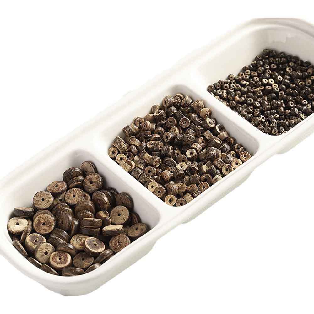 fiasrel 1bundle Vintage Coconut Shell Spacer Beads & Wooden Beads DIY Kit - Handmade Jewelry Supplies for Necklaces, Bracelets & Earrings